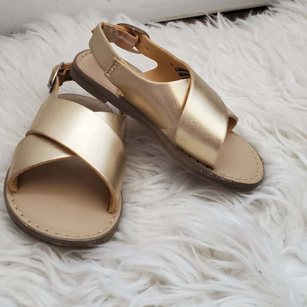 Gold gladiator sandals